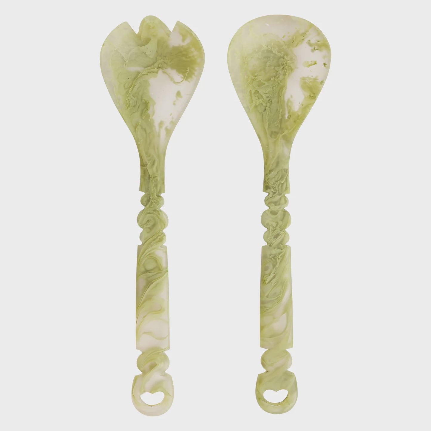 Sage x Clare - Resin Wilkie Salad Servers Pistachio