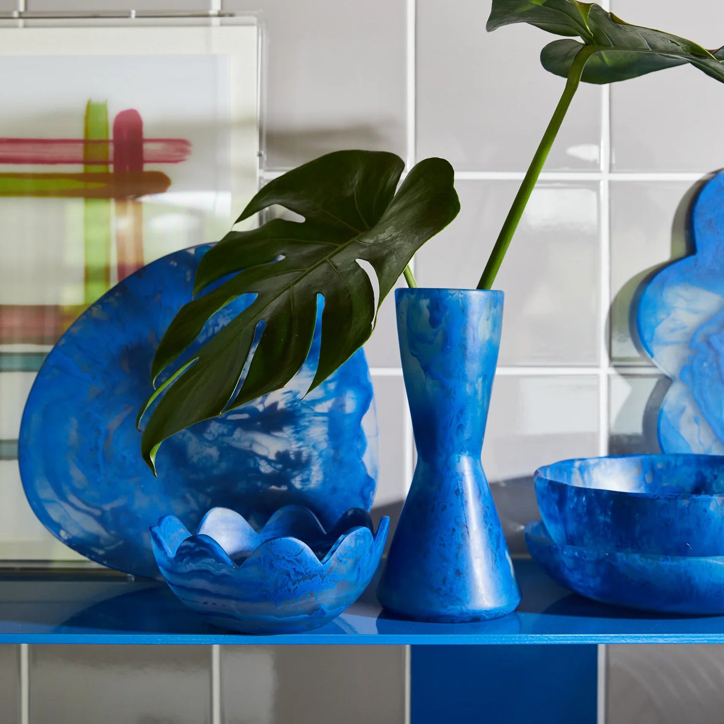 Sage x Clare - Resin Elessi Vase Lapis - The Ivy Room Adelaide